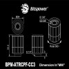 Bitspower Artemis BPM-ATRCPF-CC3-SL rovná otočná spojka, vonkajší závit G1/4 na hadicu 16/10 mm, pieskovaná strieborná