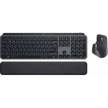 Logitech MX Keys S Combo 920-011613 set klávesnice a myši, bezdrôtový RF + Bluetooth, QWERTY britská angličtina, grafitový