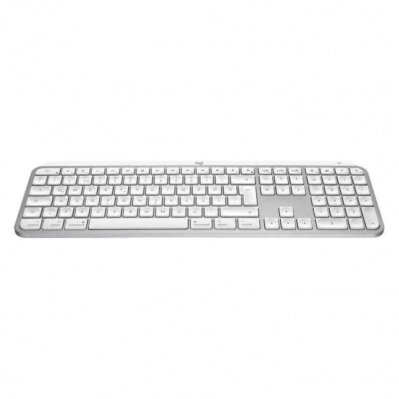 Logitech Master Series MX Keys S for Mac 920-011628 klávesnica, švajčiarske rozloženie (CH), svetlosivá
