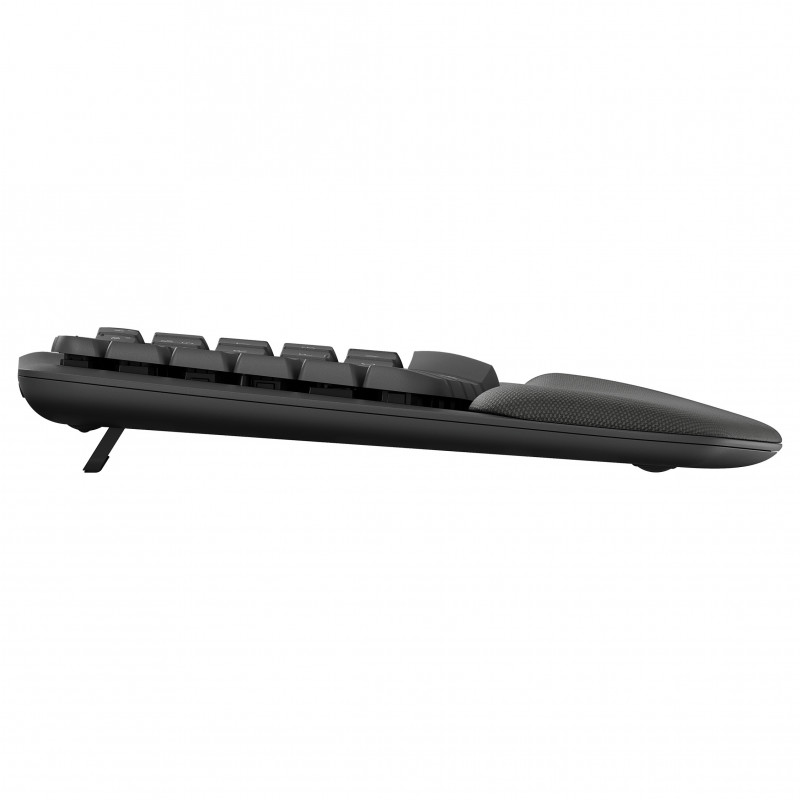 Logitech Wave Keys 920-012289 bezdrôtová ergonomická klávesnica, 2,4 GHz / Bluetooth, švajčiarske rozloženie (CH), grafitová