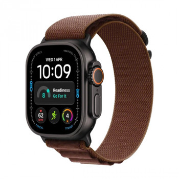 Apple Watch Ultra 4 (2026) inteligentné hodinky, 5G, 49 mm, puzdro z čierneho titánu, Alpine Loop bordová, M