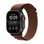 Apple Watch Ultra 4 (2026) inteligentné hodinky, 5G, 49 mm, puzdro z čierneho titánu, Alpine Loop bordová, M