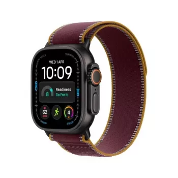 Apple Watch Ultra 4 inteligentné hodinky, GPS + Cellular, 49 mm, čierna, Trail Loop bordová, M/L