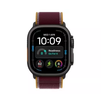 Apple Watch Ultra 4 inteligentné hodinky, GPS + Cellular, 49 mm, čierna, Trail Loop bordová, M/L