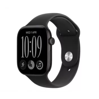 Apple Watch Series 12 GPS inteligentné hodinky, 42 mm, hliníkové puzdro v čiernej farbe, športový remienok Sport čierny M/L