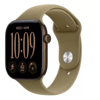 Apple Watch Series 12 GPS inteligentné hodinky, 42 mm, hliníkové puzdro v tmavobronzovej farbe, športový remienok Sport olivový M/L