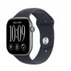 Apple Watch Series 12 inteligentné hodinky, GPS + Cellular, 46 mm, hliníkové puzdro vo vesmírne sivej, námornícky modrý športový remienok M/L