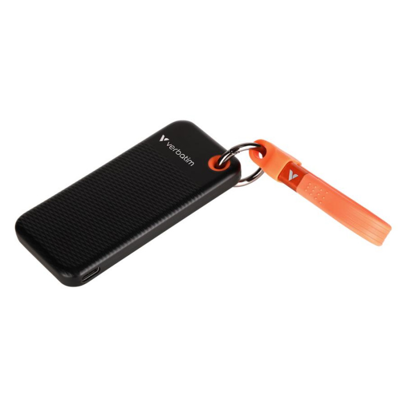 Prenosný SSD disk Verbatim Pocket 32285, 512 GB, USB 3.2 Type-C, čierna/oranžová