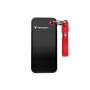 Prenosný SSD disk Verbatim Pocket 32434, 128 GB, USB 3.2 Type-C, čierna/červená