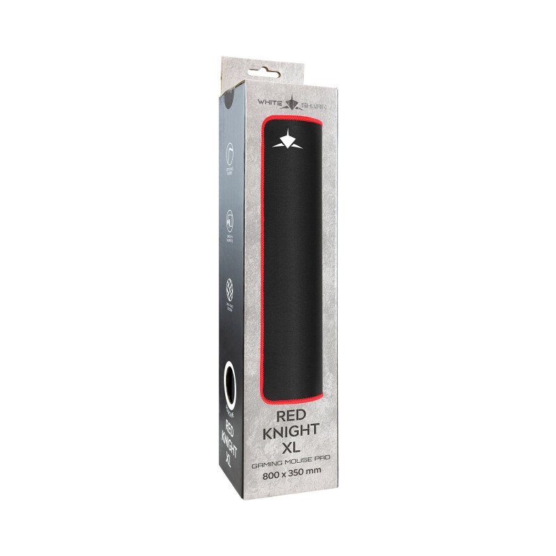 White Shark RED KNIGHT XL GMP-2502 podložka pod myš pre hráčov, 800x350 mm, čierna/červená