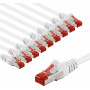 Goobay 66648 prepojovací kábel CAT 6, S/FTP (PiMF), 3 m, biely (10 ks)