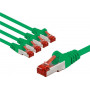 Goobay 66658 prepojovací sieťový kábel CAT 6, S/FTP (PiMF), 1 m, zelený, medený vodič (CU), 5 ks