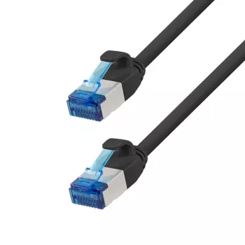LogiLink CP5013S prepojovací kábel Cat.6A SLIM S/FTP LSZH, 0,25 m, čierny, SlimLine