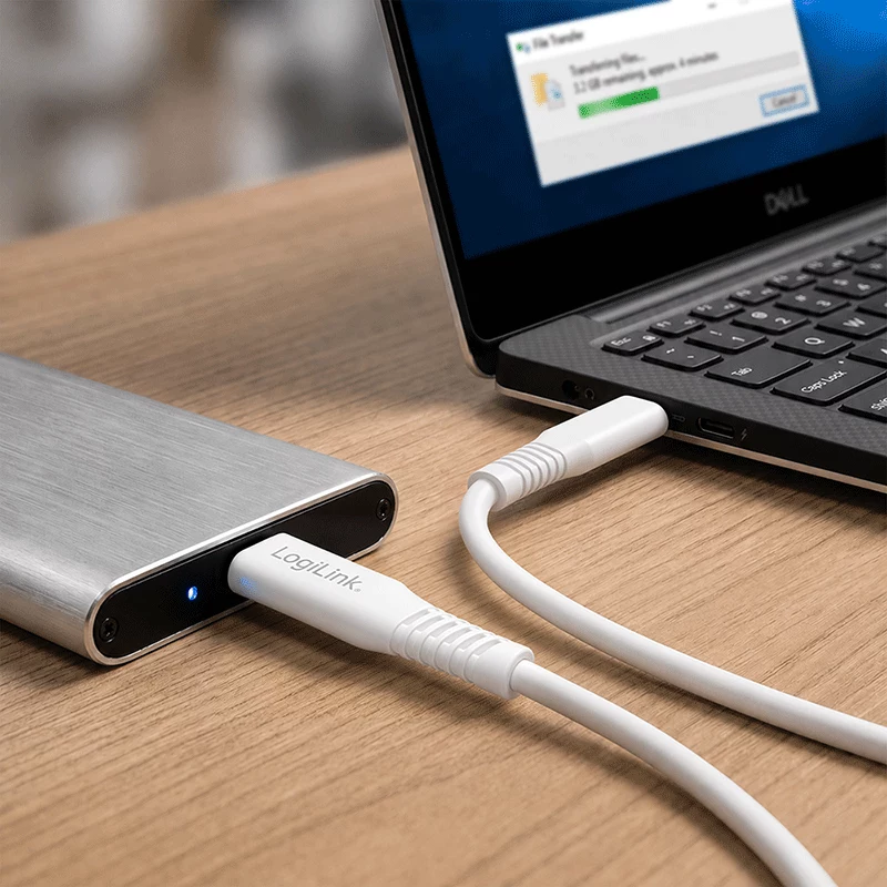 LogiLink CU0244 kábel USB 2.0 USB-C na Micro-USB, 480 Mb/s, 12 W, biely, 2 m