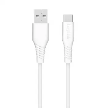 LogiLink CU0251 kábel USB 2.0 USB-C na USB-A, 480 Mb/s, 15 W, biely, 0,5 m