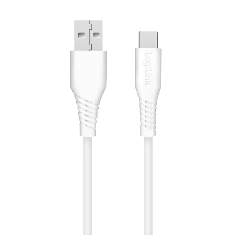 LogiLink CU0254 kábel USB 2.0 USB-C na USB-A, 480 Mb/s, 15 W, biely, 2 m
