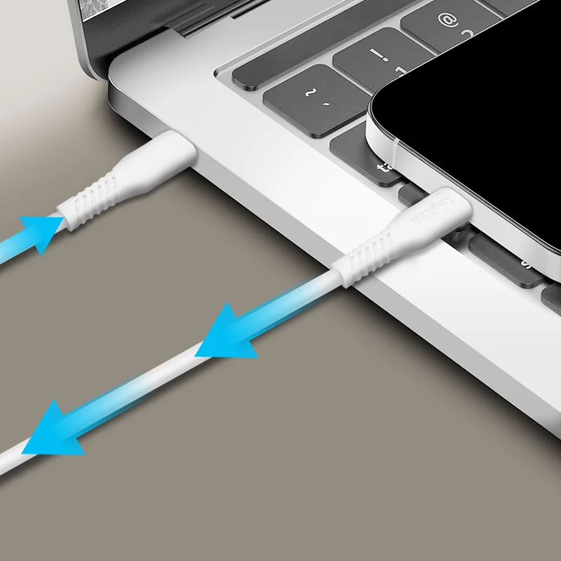 LogiLink CU0261 kábel USB 2.0 USB-C na USB-C, 480 Mb/s, 60 W, biely, 0,5 m