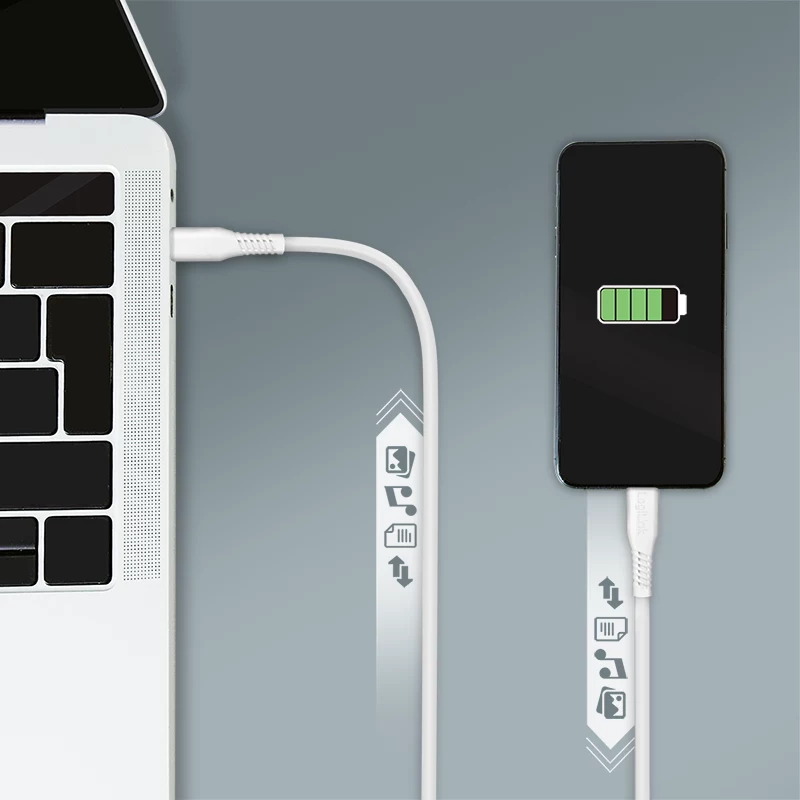 LogiLink CU0263 kábel USB 2.0 USB-C na USB-C, 480 Mb/s, 60 W, biely, 1,5 m