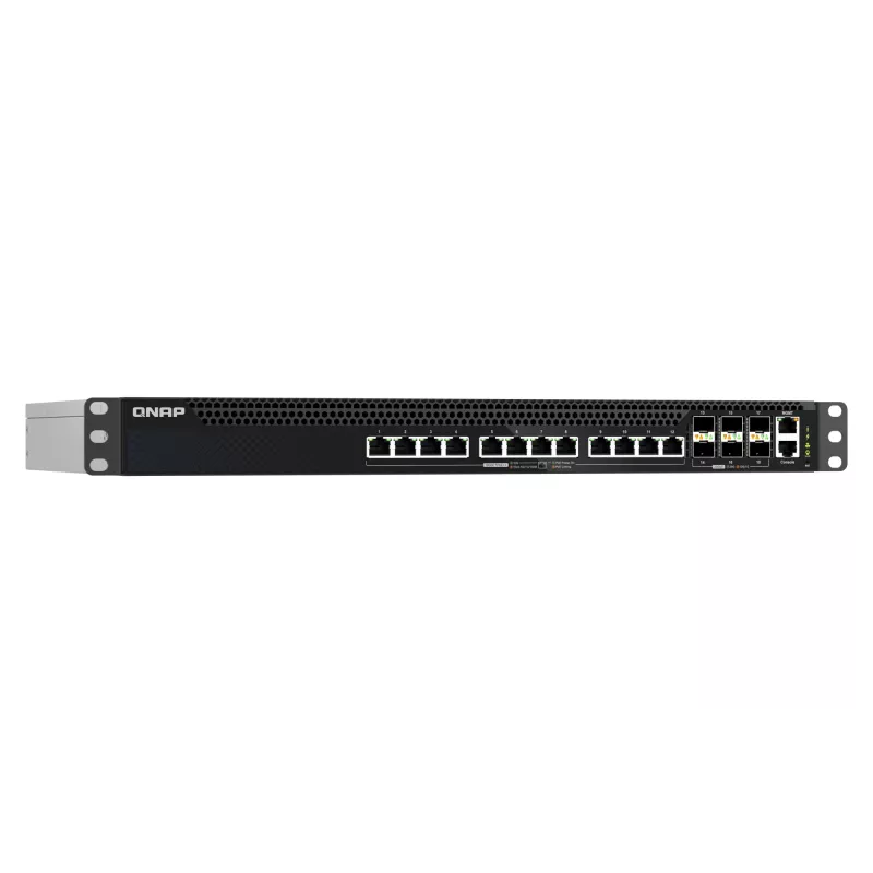 Sieťový prepínač QNAP QSW-M5218P-6F12T spravovaný L3 PoE, 12 x 10G Ethernet RJ-45, rack 1U