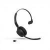 Jabra Evolve3 45 MS Mono headset s Link 390c, na uši, Bluetooth, čierny