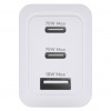 dbramante1928 CI70CCWH4436 napájací adaptér, 70 W, 2x USB-C + 1x USB-A, zástrčka EÚ, biely