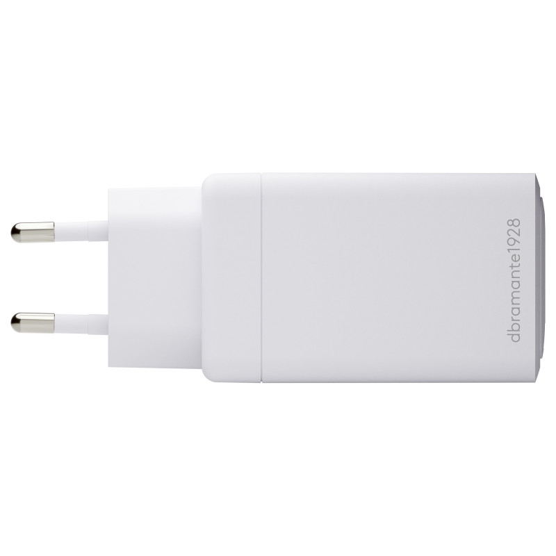 dbramante1928 CI70CCWH4436 napájací adaptér, 70 W, 2x USB-C + 1x USB-A, zástrčka EÚ, biely