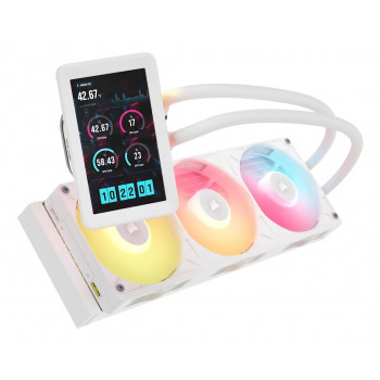Corsair iCUE LINK TITAN II 360 RX LCD AIO kvapalinové chladenie procesora CW-9061046-WW, ventilátory 12 cm, biele