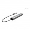 i-tec CAHUBMETAL6LANPD kovový USB-C/USB-A hub, 6 portov, Gigabit LAN, Power Delivery 85 W, strieborný