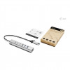 i-tec CAHUBMETAL6LANPD kovový USB-C/USB-A hub, 6 portov, Gigabit LAN, Power Delivery 85 W, strieborný