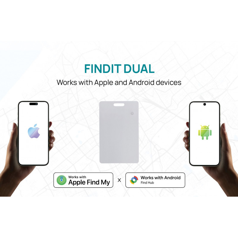 XD Design Connects FindIt Dual RCS lokalizátor v tvare karty do peňaženky, Apple Find My a Android Find Hub, P301.6403