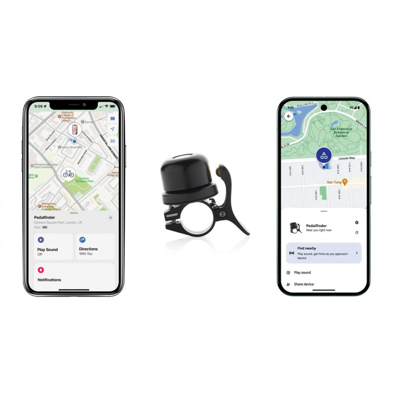 XD Design Connects Bike Finder Dual zvonček na bicykel s lokalizátorom, Apple a Android Find, IPX6, P301.1401