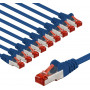 Goobay 66630 prepojovací kábel CAT 6, S/FTP (PiMF), 3 m, modrý (10 ks)