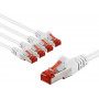 Goobay 66643 prepojovací kábel CAT 6, S/FTP (PiMF), 2 m, biely (5 ks)