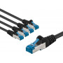 Goobay 67538 prepojovací kábel Cat 6a S/FTP (PiMF), 2 m, čierny (5 ks)