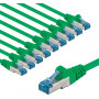 Goobay prepojovací kábel CAT 6A S/FTP (PiMF), 5 m, zelený (10 ks)