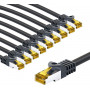 Goobay 69415 prepojovací kábel RJ45 CAT 6A S/FTP (PiMF), 500 MHz, s káblom CAT 7, 3 m, čierny (10 ks)