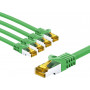 Goobay 69573 prepojovací kábel RJ45 CAT 6A S/FTP (PiMF), 500 MHz, s káblom CAT 7, 1 m, zelený (5 ks)