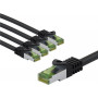 Goobay 69761 prepojovací kábel CAT 8.1, S/FTP (PiMF), certifikovaný GHMT, 2 m, sivý (5 ks)