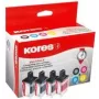 Kores G1537KIT multipack atramentov pre Brother LC-3219XL, čierna + azúrová + purpurová + žltá