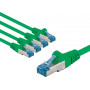 Goobay prepojovací kábel CAT 6A, S/FTP (PiMF), 5 m, zelený, 5 ks