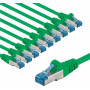 Goobay prepojovací kábel CAT 6A, S/FTP (PiMF), 2 m, zelený, medený vodič (CU), 10 ks
