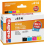 Edding EDD-414 atramentové kazety pre Epson Stylus Office BX 305 F, kompatibilné, multipack čierna + azúrová + purpurová + žltá (4 ks)