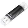 Hama Laeta Twin USB kľúč, 16 GB, USB 3.2 Gen 1 (3.1 Gen 1), čierny