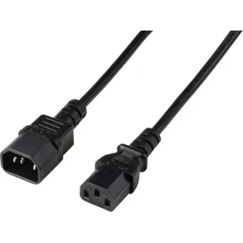 Renkforce Deluxe predlžovací napájací kábel, vidlica IEC C13 – zásuvka IEC C14, 3 m, čierny
