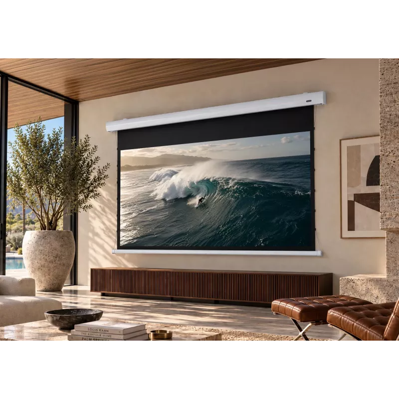 celexon HomeCinema Tension 90 MWHT motorizované projekčné plátno, 228,6 cm