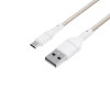 Kábel WINX LINK Simple USB na Micro USB, nylonový opletený, 1 m, biely