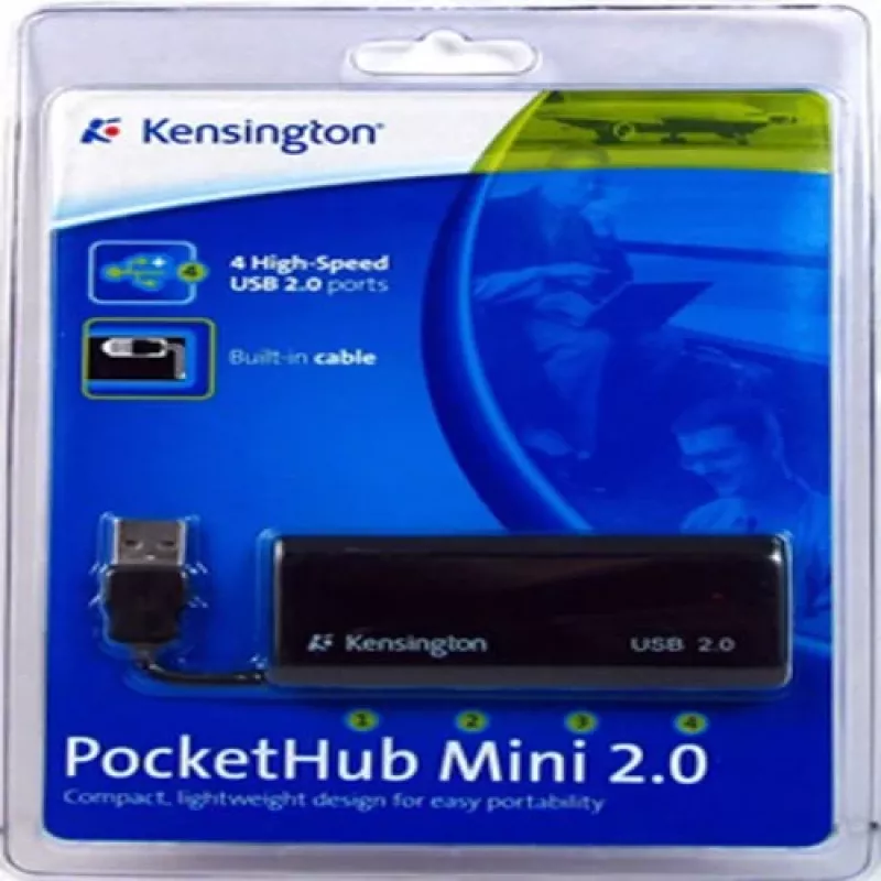 Kensington PocketHUB Mini rozbočovač USB 2.0, 4 porty (33399EU)