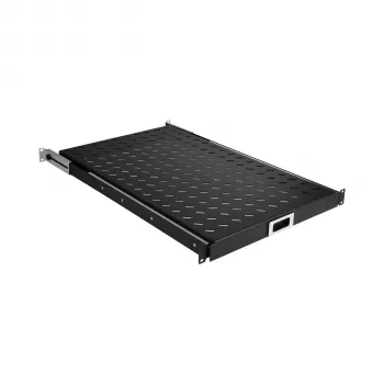 EFB Elektronik 691651ATS.12 výsuvná polica do 19″ stojana 1U, hlboká čierna RAL 9005