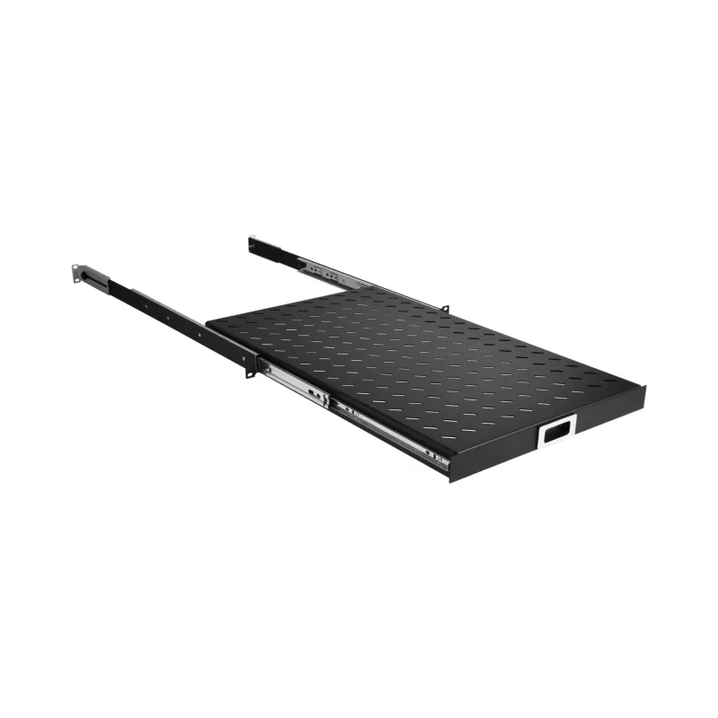 EFB Elektronik 691651ATS.12 výsuvná polica do 19″ stojana 1U, hlboká čierna RAL 9005