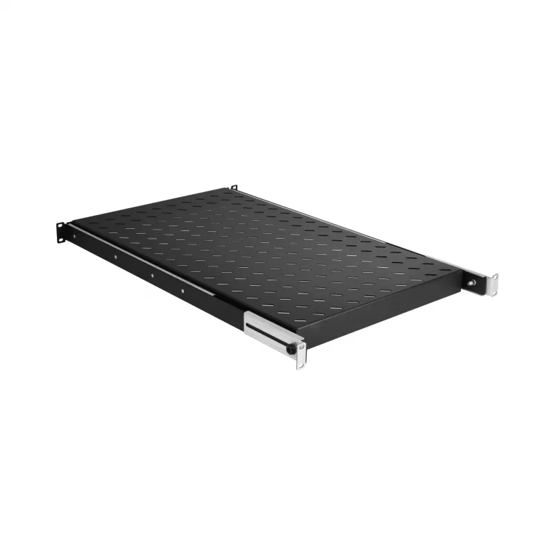 EFB Elektronik 691651ATS.12 výsuvná polica do 19″ stojana 1U, hlboká čierna RAL 9005